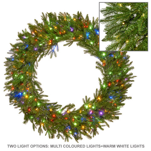 Goodwill Faux Lighted Pine 153cm Wreath Wayfair.co.uk